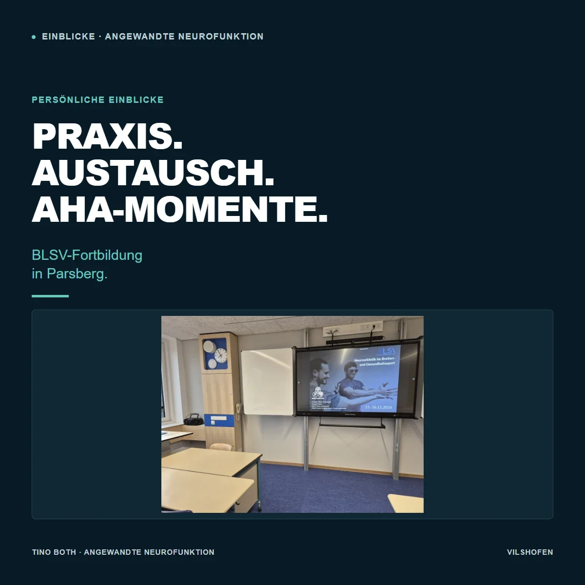 Neuroathletik im Breiten- und Gesundheitssport – BLSV-Fortbildung in Parsberg