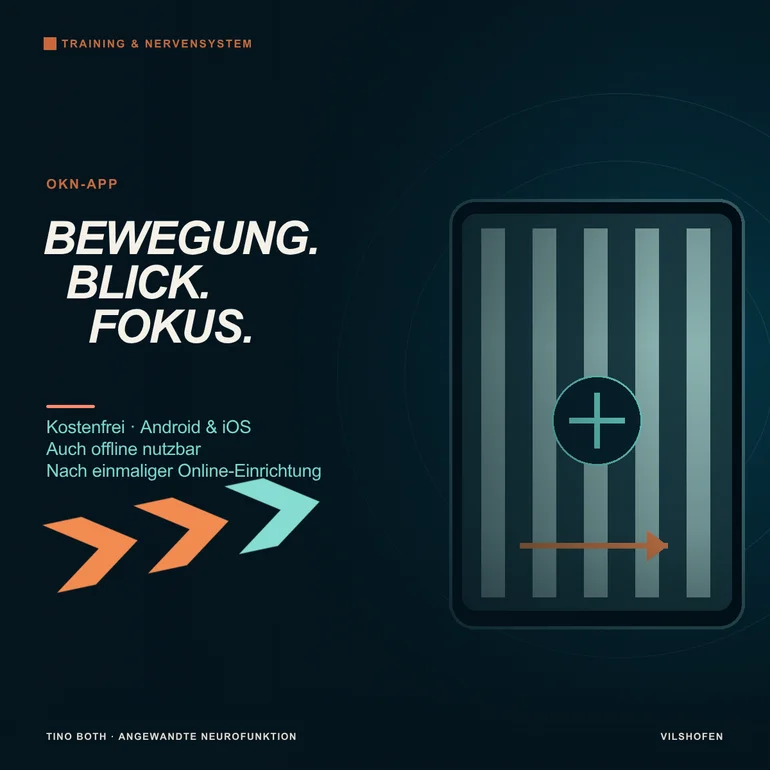 Kostenfreie OKN-App: bewegte Muster und Blickaufgaben trainieren