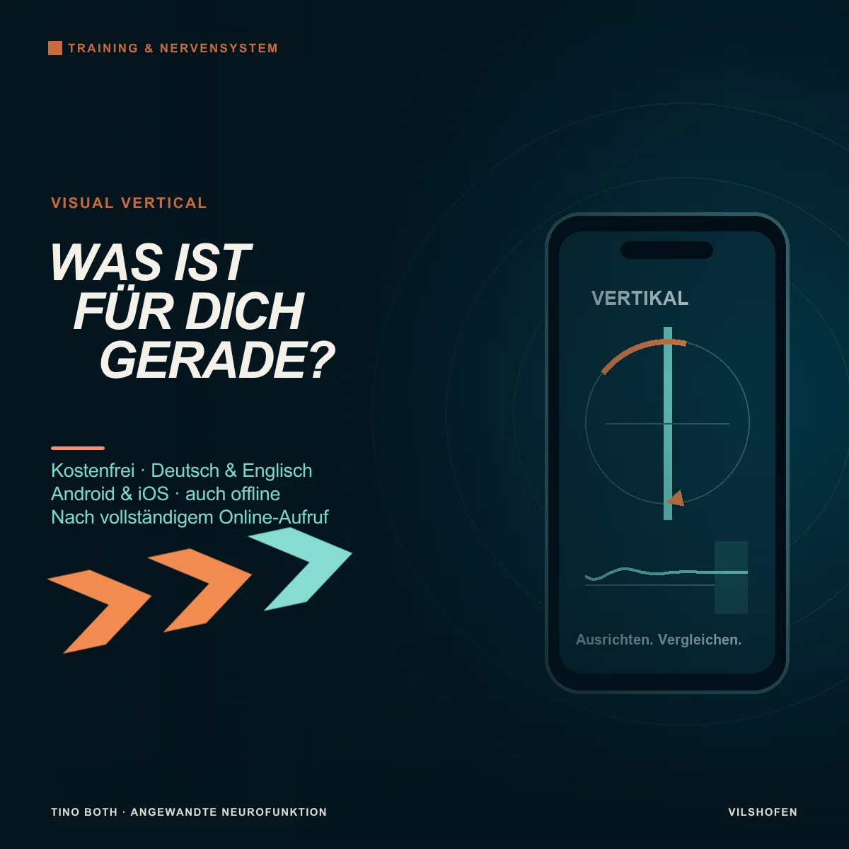 Visual Vertical: die wahrgenommene Senkrechte mit einer kostenfreien App vergleichen
