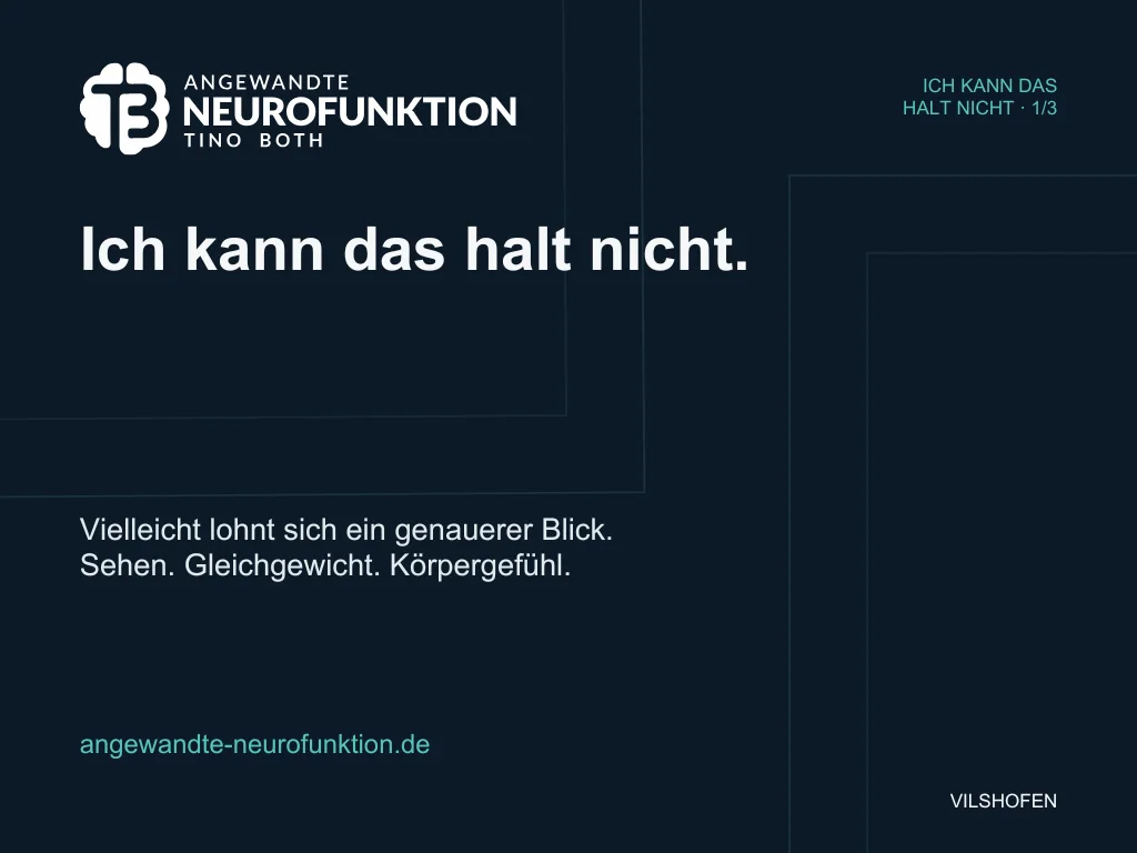Titelgrafik: Ich kann das halt nicht. Vielleicht lohnt sich ein genauerer Blick auf Sehen, Gleichgewicht und K&ouml;rpergef&uuml;hl.
